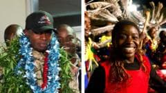 Joy as record-breaking runner Sawe returns home