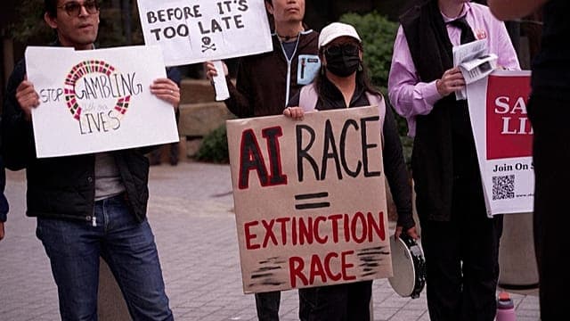 À San Francisco, des manifestants réclament une pause dans la course à l’IA