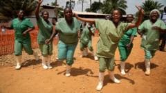 DR Congo medics mark rare Ebola recovery with song and dance