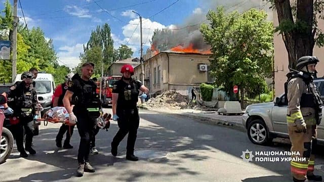 Ukraine: Zaporizhzhia ablaze after Russian missile and drone attack leaves at least nine hurt