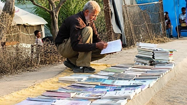 Un libraire de Gaza est retourné dans les ruines pour récupérer ses livres