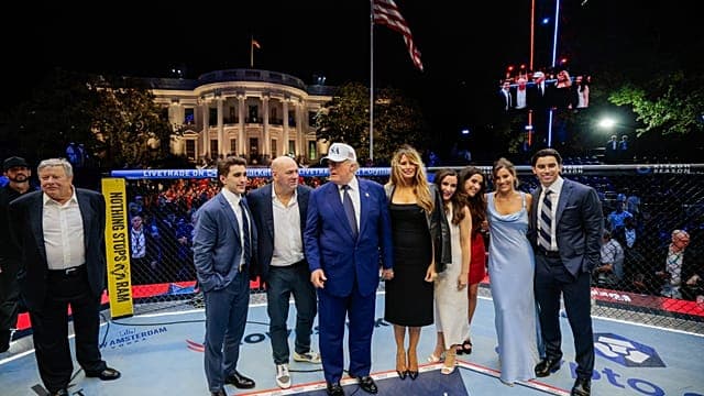 Trump hosts UFC fight night on White House grounds to celebrate 80th birthday