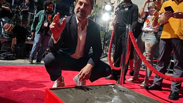 Javier Bardem joins Hollywood greats at landmark ceremony