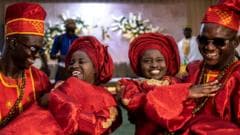 Twins marry twins in joyous Nigerian joint wedding