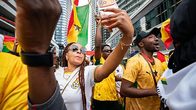Toronto en fête après la victoire tardive du Ghana contre le Panama au Mondial